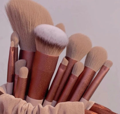 Kit de 13 pincéis para maquiagem completa